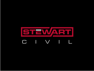 Stewart Civil logo design by Susanti