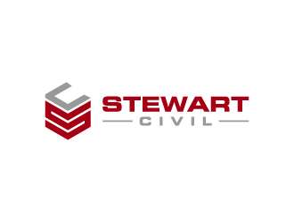 Stewart Civil logo design by wongndeso