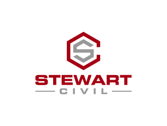 Stewart Civil logo design by wongndeso