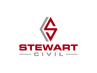 Stewart Civil logo design by wongndeso