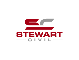 Stewart Civil logo design by wongndeso