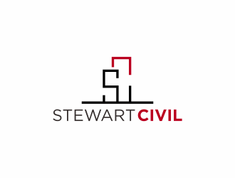 Stewart Civil logo design by Shina