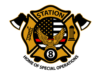 Station 8 logo design by DreamLogoDesign