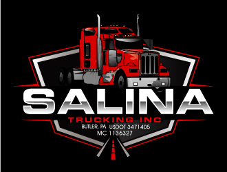 Salina Trucking Inc logo design by AamirKhan