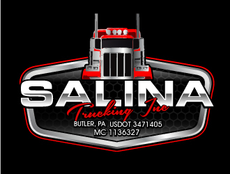 Salina Trucking Inc logo design by AamirKhan