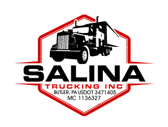 Salina Trucking Inc logo design by AamirKhan