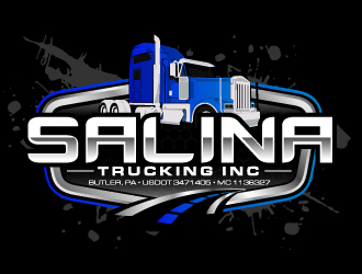 Salina Trucking Inc logo design by AamirKhan