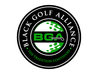 Black Golf Alliance logo design by Moon