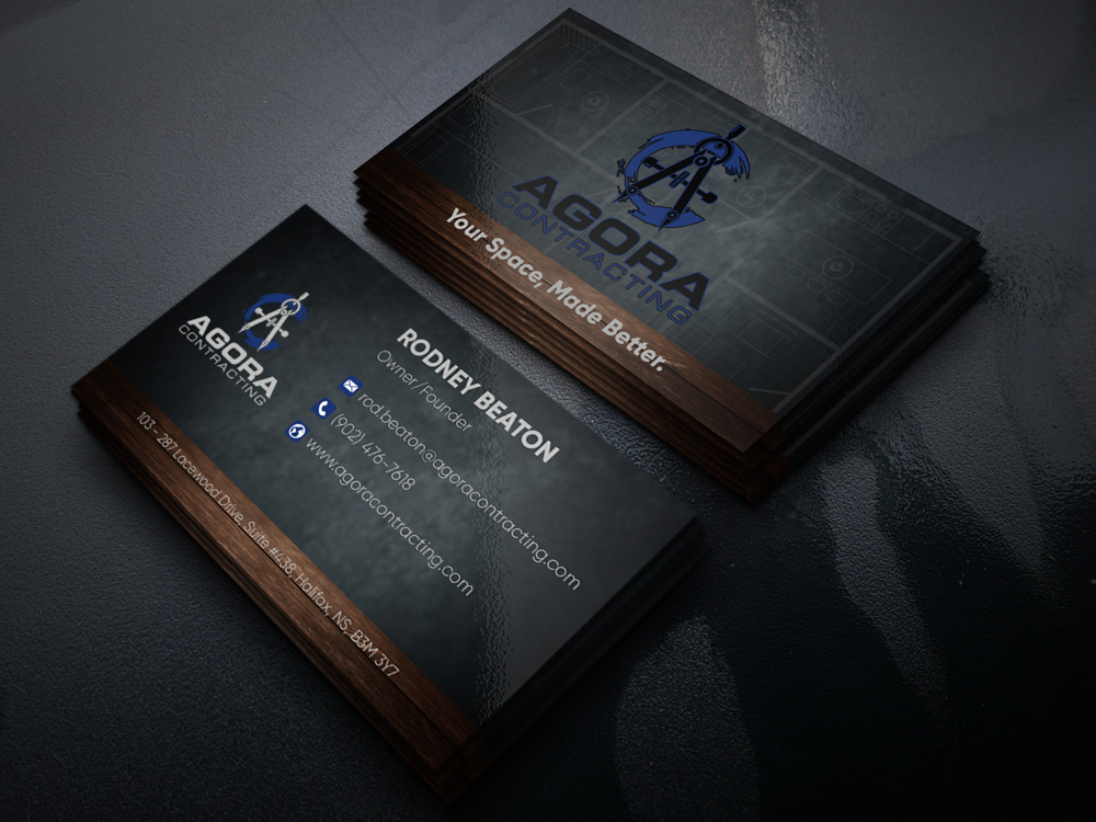 Agora Contracting logo design by Gelotine