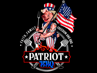 Patriot BBQ  logo design by Suvendu