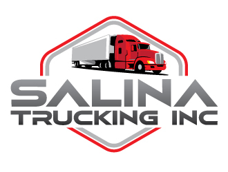 Salina Trucking Inc logo design by adwebicon