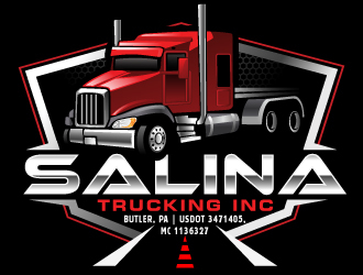 Salina Trucking Inc logo design by LucidSketch