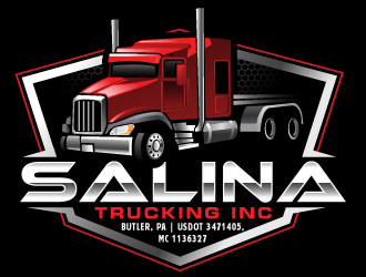 Salina Trucking Inc logo design by LucidSketch