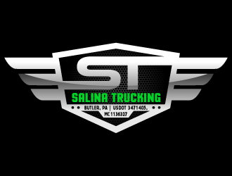 Salina Trucking Inc logo design by LucidSketch