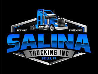 Salina Trucking Inc logo design by daywalker