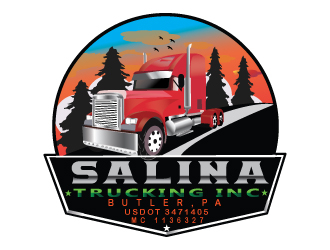 Salina Trucking Inc logo design by Suvendu