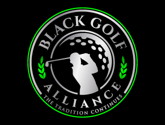 Black Golf Alliance logo design by jaize