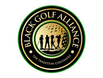 Black Golf Alliance logo design by daanDesign