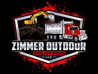 Zimmer outdoor solutions llc logo design by LucidSketch