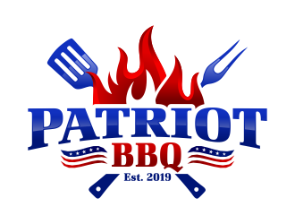 Patriot BBQ  logo design by ingepro