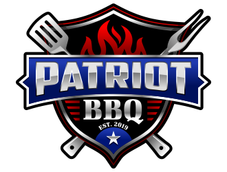 Patriot BBQ  logo design by ingepro