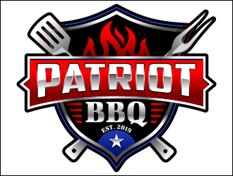 Patriot BBQ  logo design by ingepro