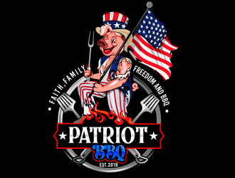 Patriot BBQ  logo design by Suvendu