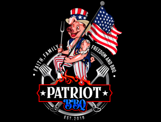 Patriot BBQ  logo design by Suvendu