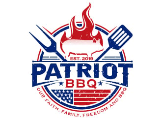 Patriot BBQ  logo design by dasigns