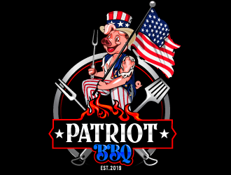 Patriot BBQ  logo design by Suvendu