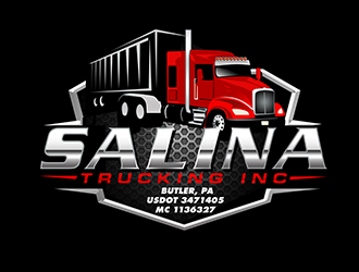 Salina Trucking Inc logo design by 3Dlogos