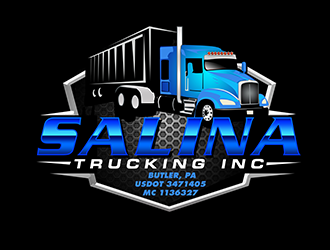 Salina Trucking Inc logo design by 3Dlogos