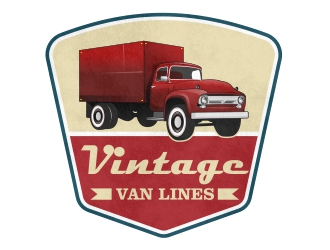 vintage van lines logo design by rizuki