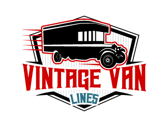 vintage van lines logo design by uttam