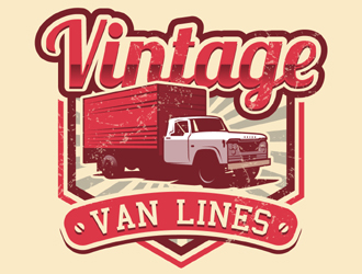 vintage van lines logo design by MAXR