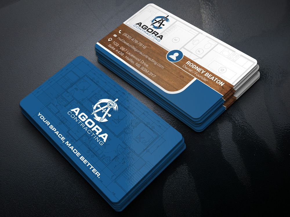 Agora Contracting logo design by Gelotine