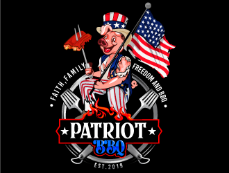 Patriot BBQ  logo design by Suvendu