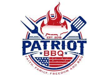 Patriot BBQ  logo design by dasigns