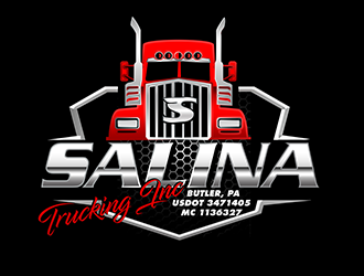 Salina Trucking Inc logo design by 3Dlogos