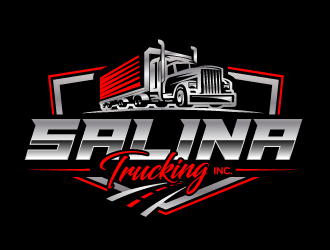 Salina Trucking Inc logo design by jaize