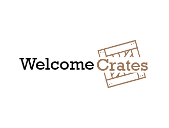 Welcome Crates logo design by Shailesh