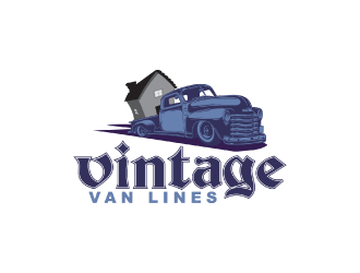 vintage van lines logo design by nona