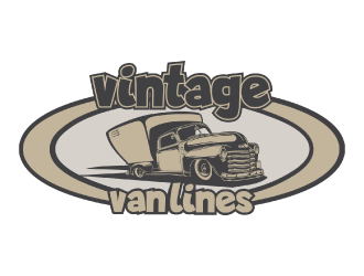 vintage van lines logo design by nona