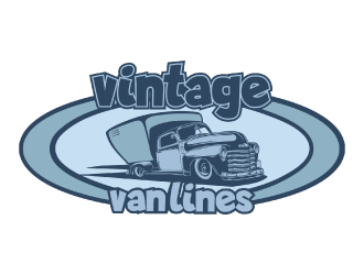 vintage van lines logo design by nona