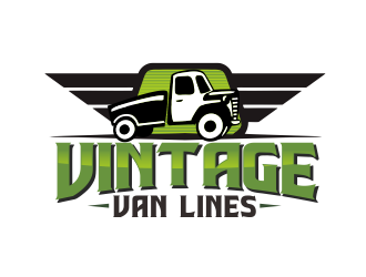 vintage van lines logo design by YONK