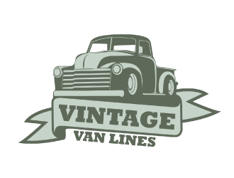 vintage van lines logo design by nona