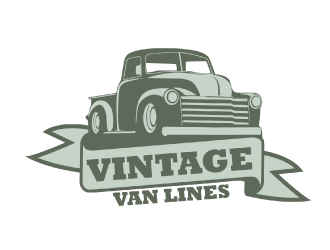 vintage van lines logo design by nona