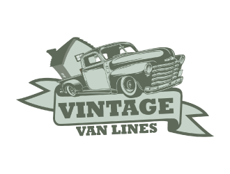 vintage van lines logo design by nona