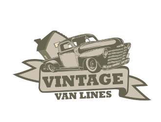 vintage van lines logo design by nona