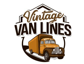 vintage van lines logo design by veron